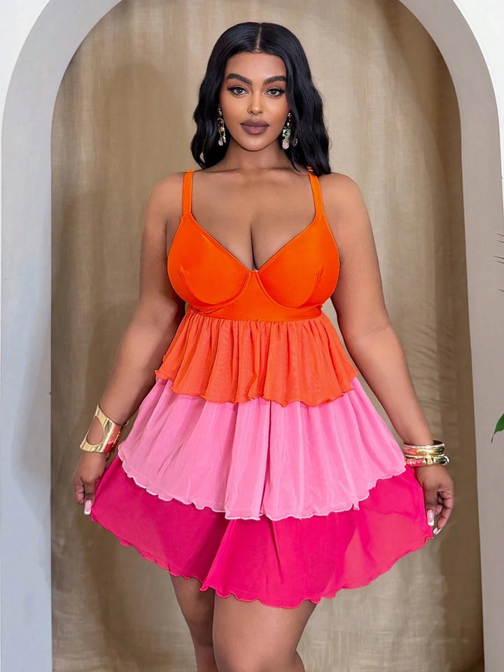 Costum de baie SHEIN, mix culori