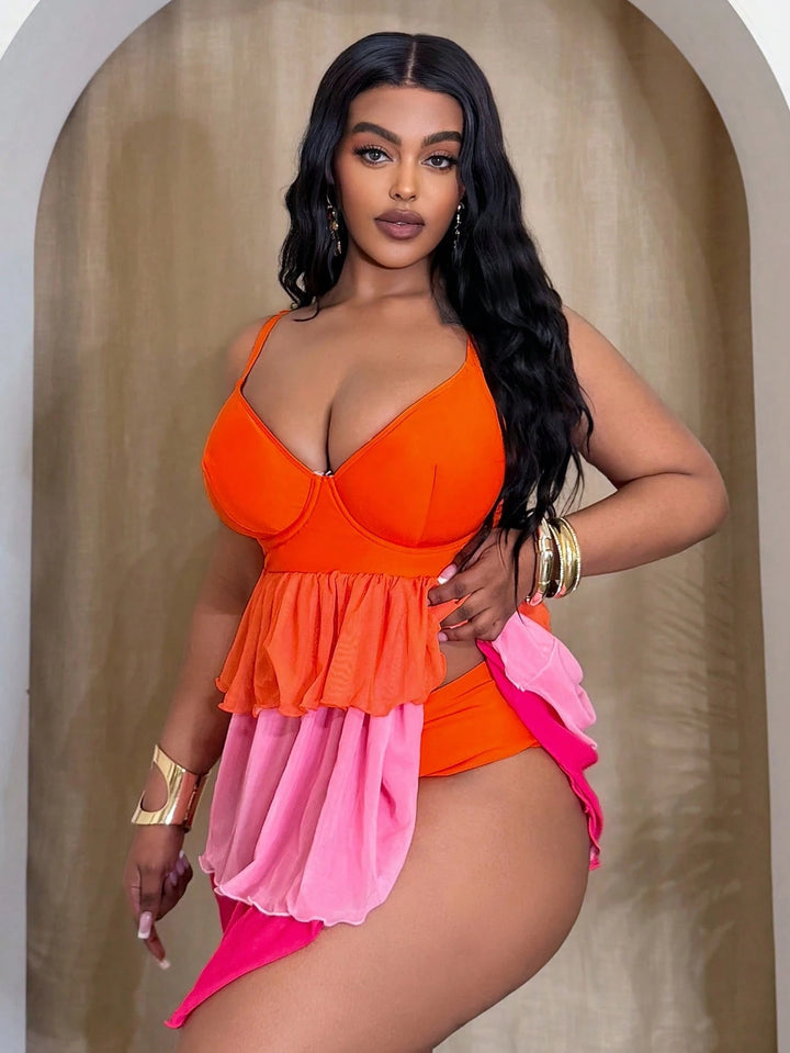 Costum de baie SHEIN, mix culori
