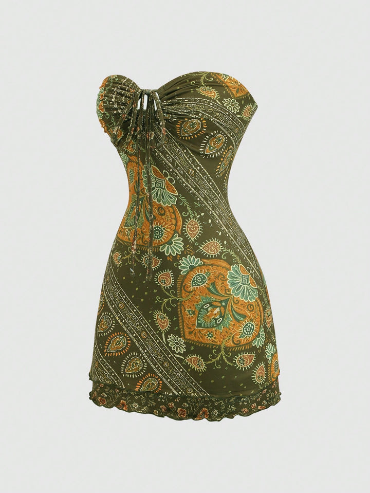 Rochie scurtă SHEIN, verde