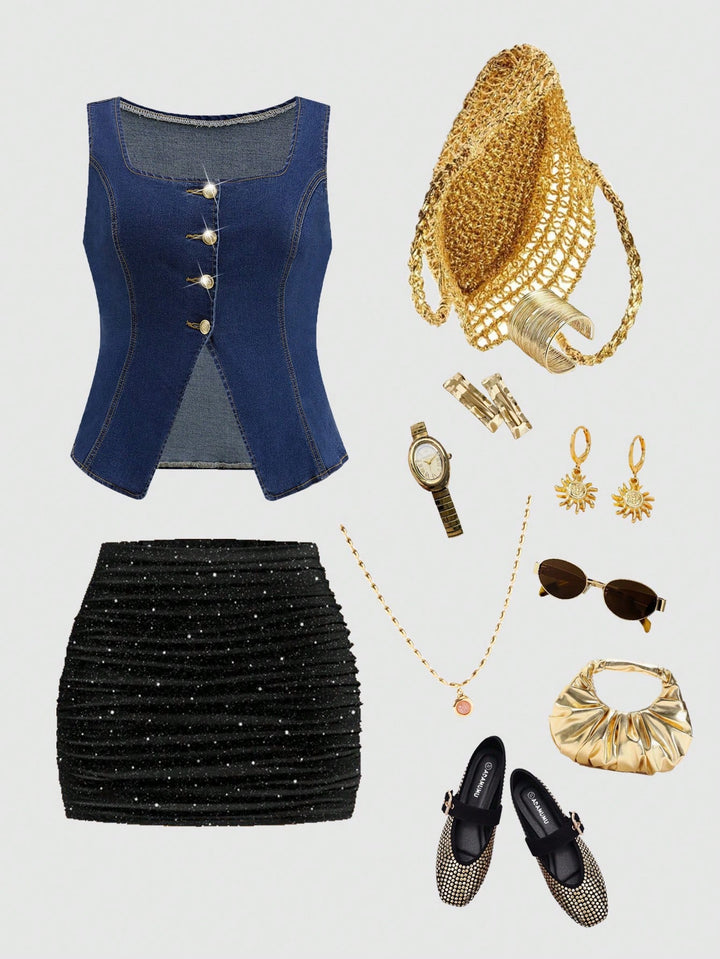 Top SHEIN, albastru