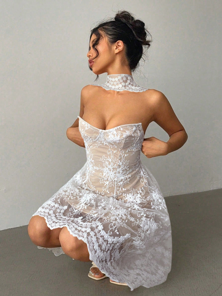 Rochie mini SHEIN, alb