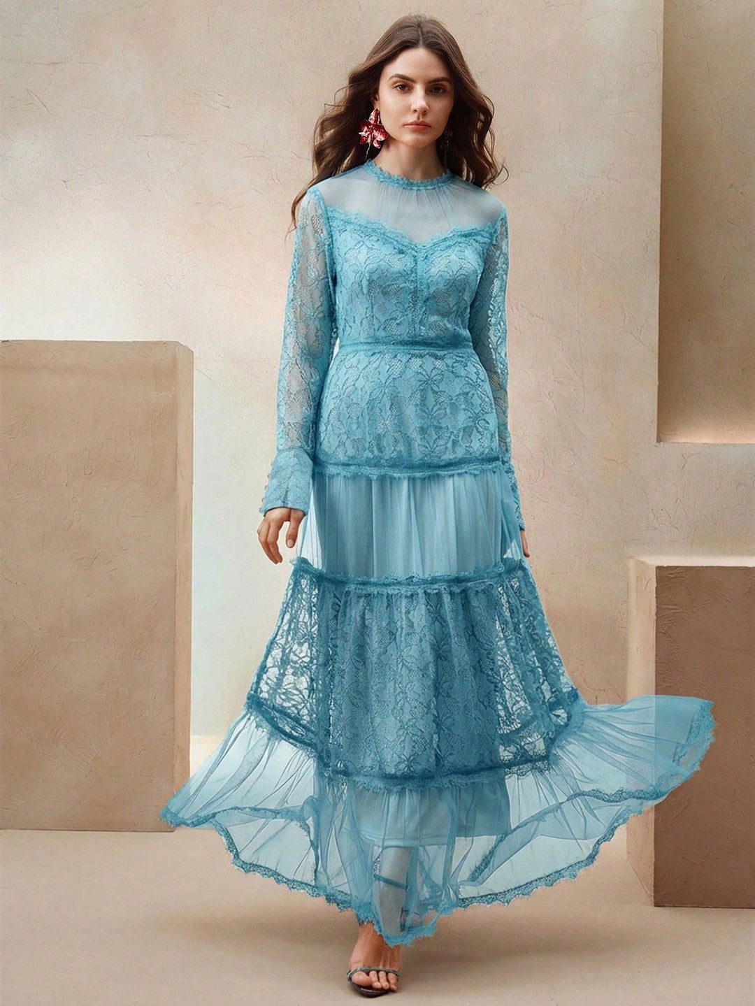 Rochie maxi SHEIN, albastru