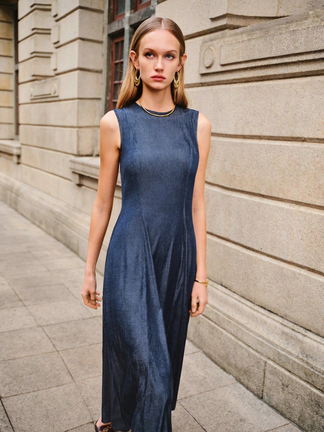 Rochie midi SHEIN, albastru