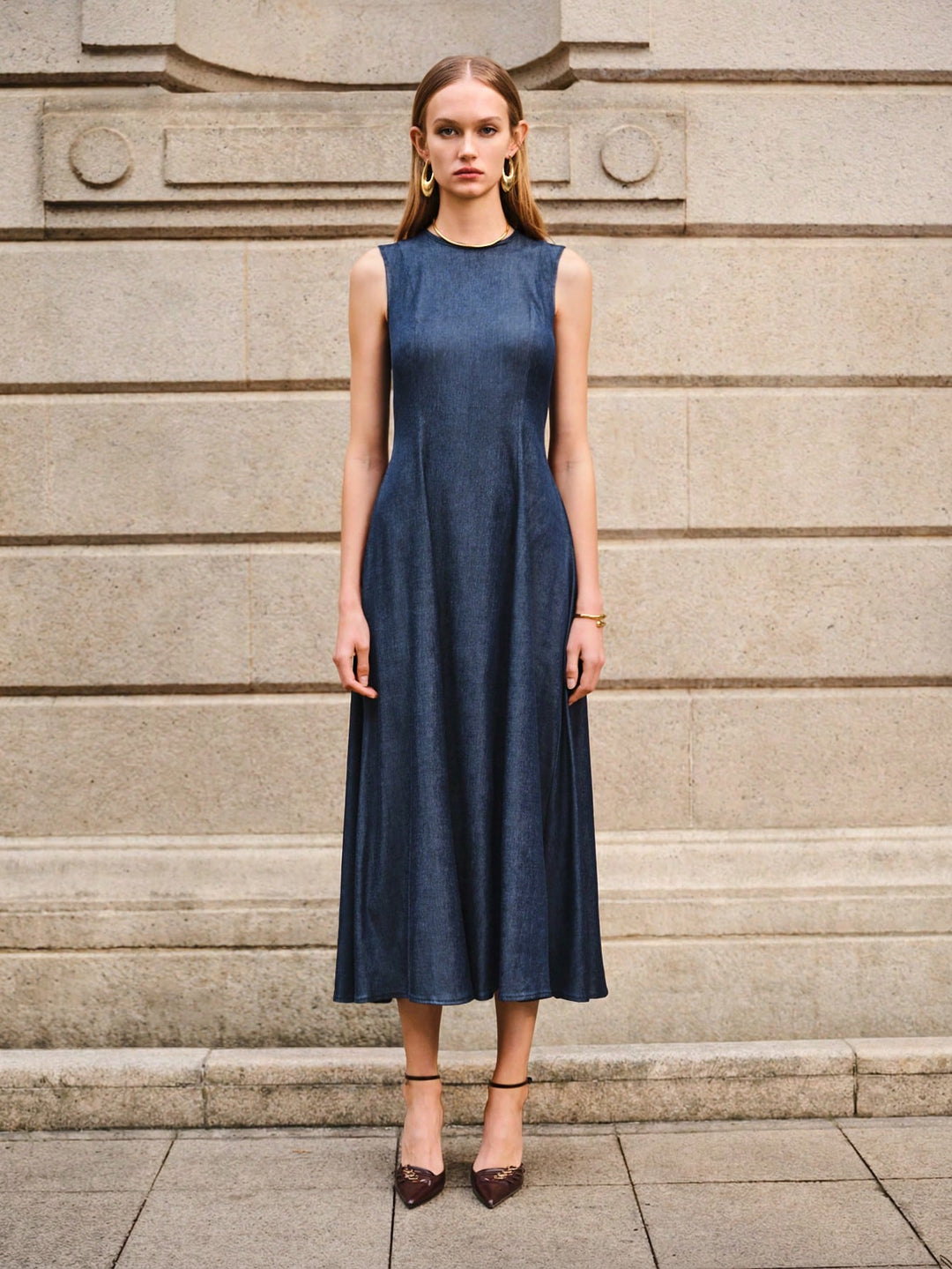 Rochie midi SHEIN, albastru