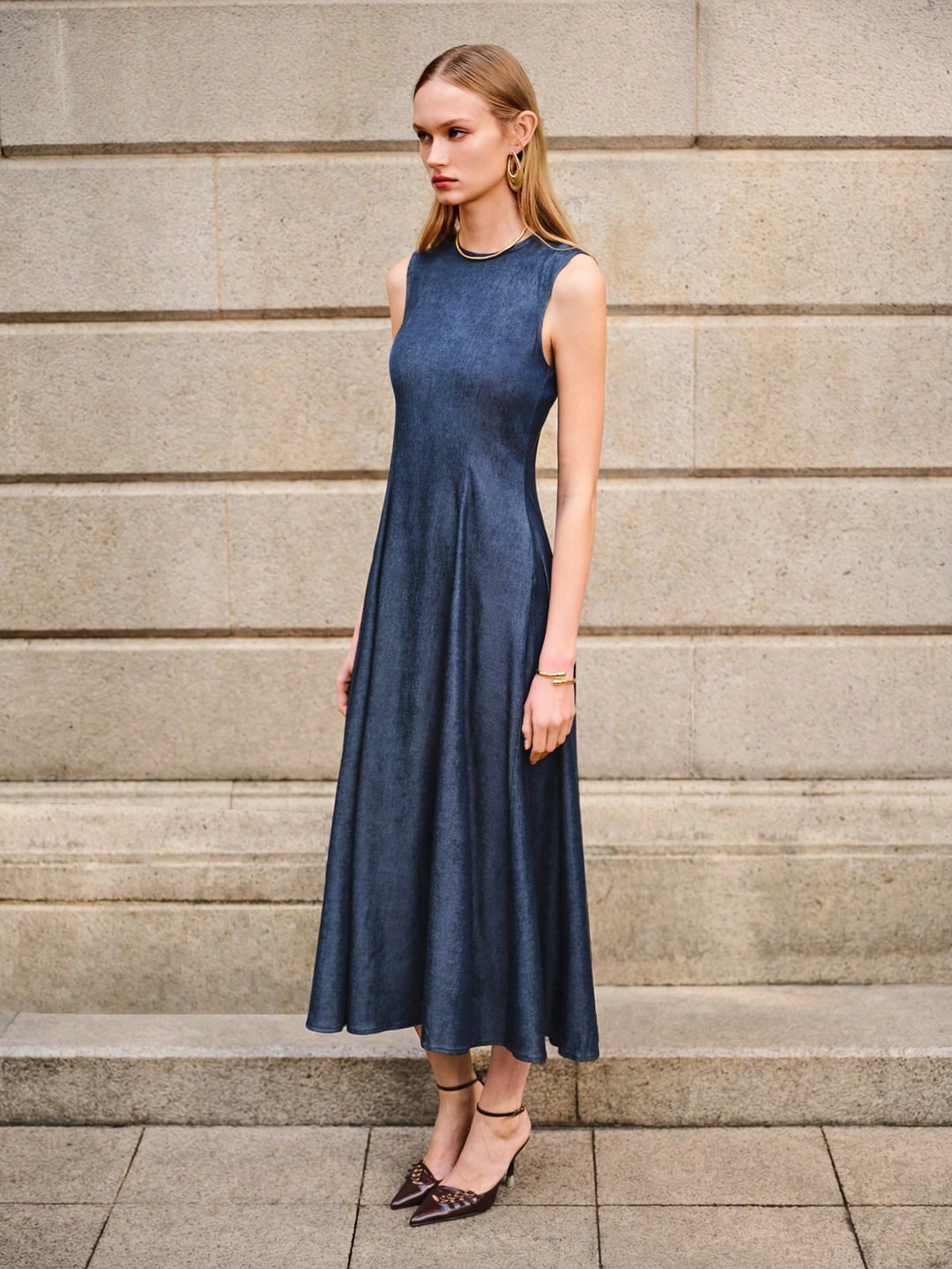 Rochie midi SHEIN, albastru