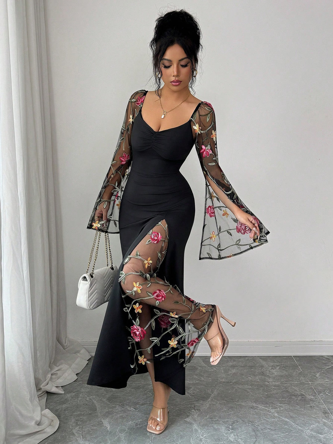Rochie maxi SHEIN, mix culori