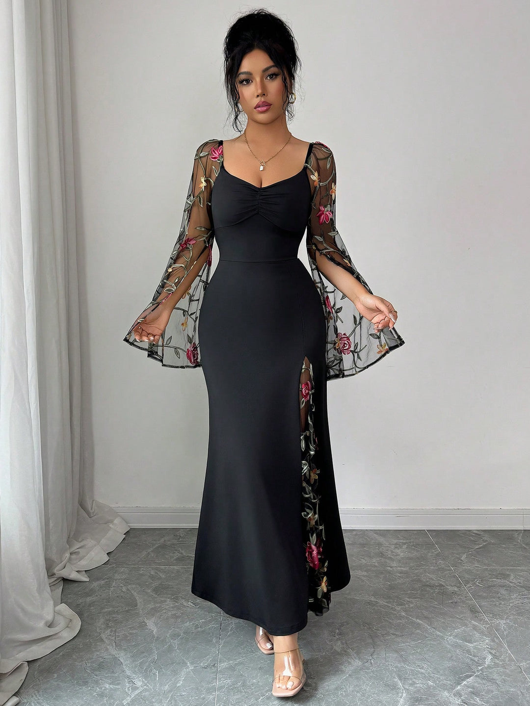 Rochie maxi SHEIN, mix culori