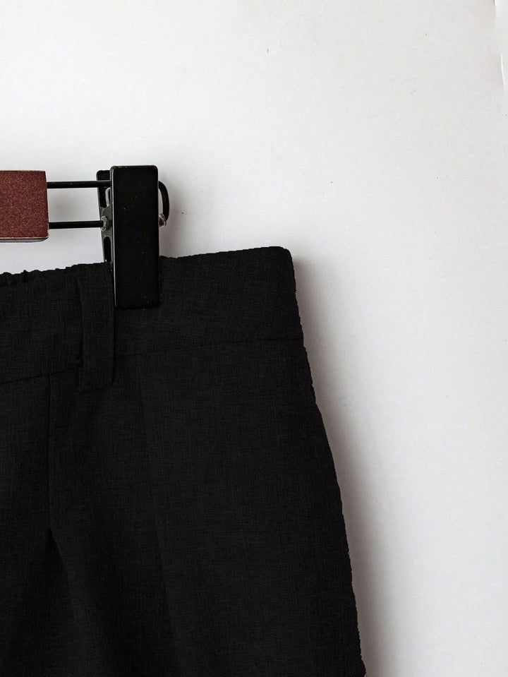 Pantalon de costum SHEIN, negru