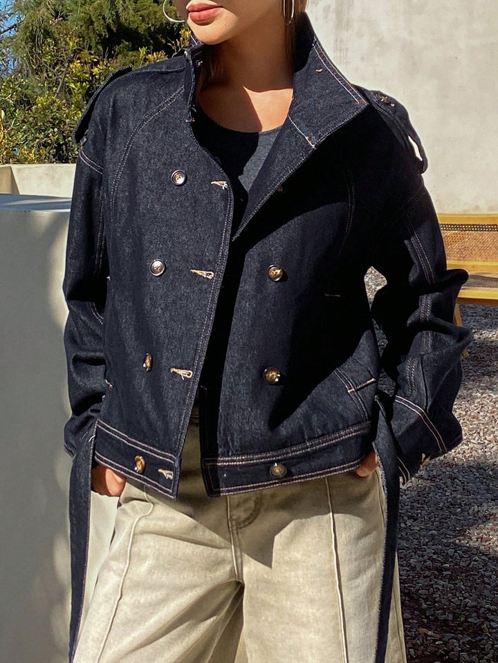 Jachetă denim SHEIN, albastru