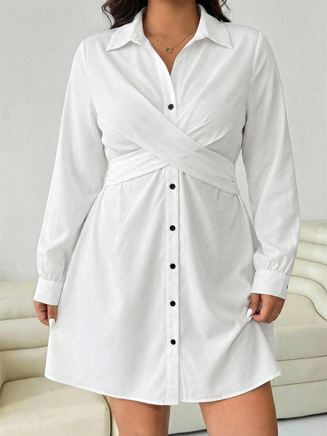 Rochie mini SHEIN, alb