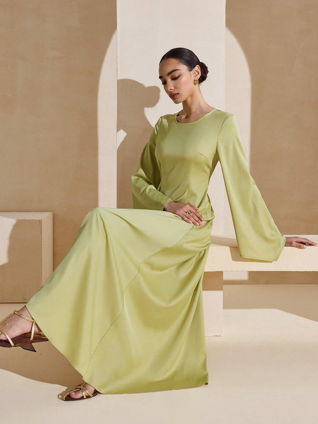 Rochie maxi SHEIN, verde