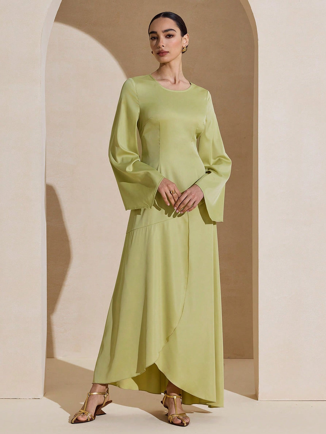 Rochie maxi SHEIN, verde