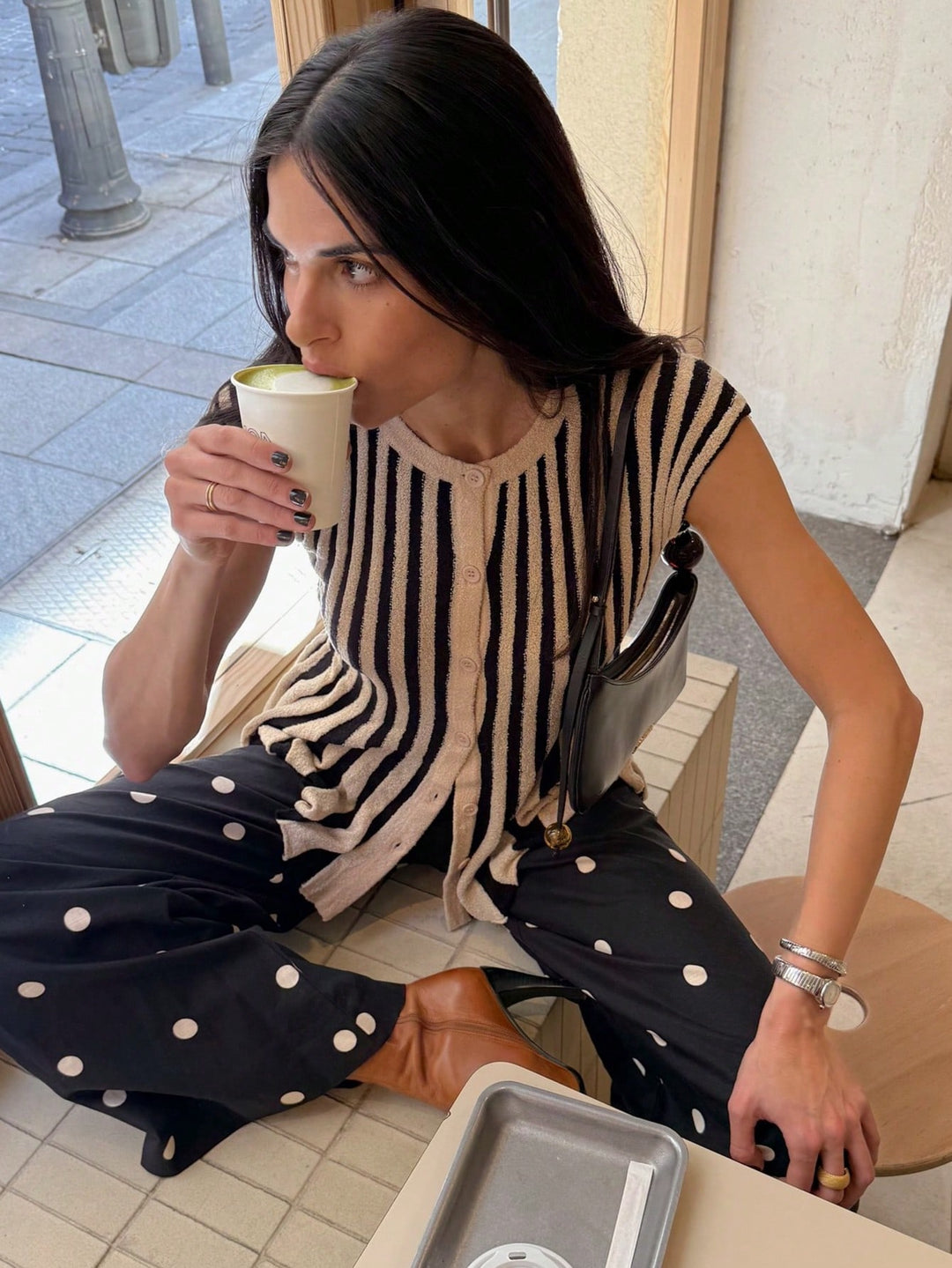 Cardigan fără mâneci SHEIN, kaki
