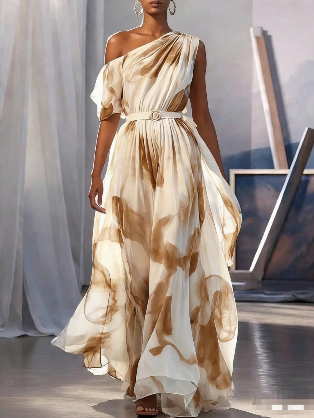 Rochie maxi SHEIN, maro