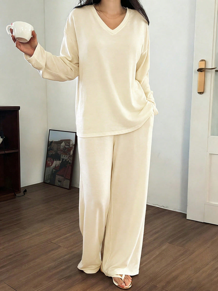 Set pijamale SHEIN, alb