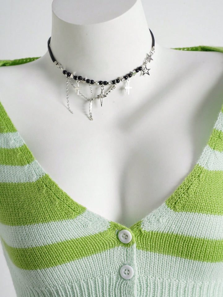Top tricotat SHEIN, verde