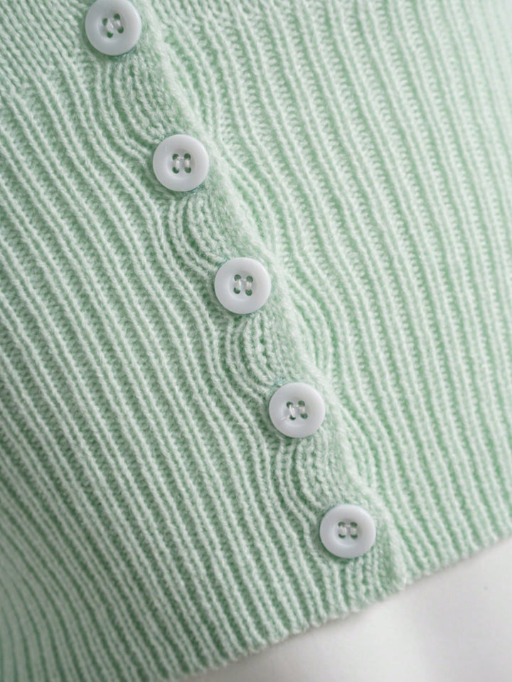 Top tricotat SHEIN, verde