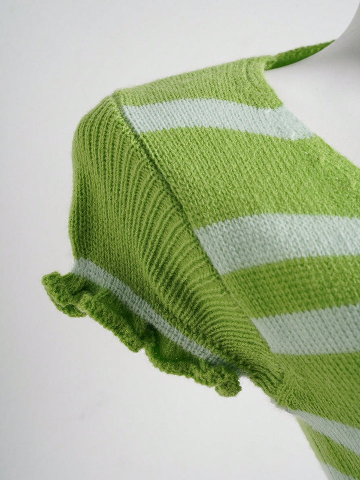 Top tricotat SHEIN, verde
