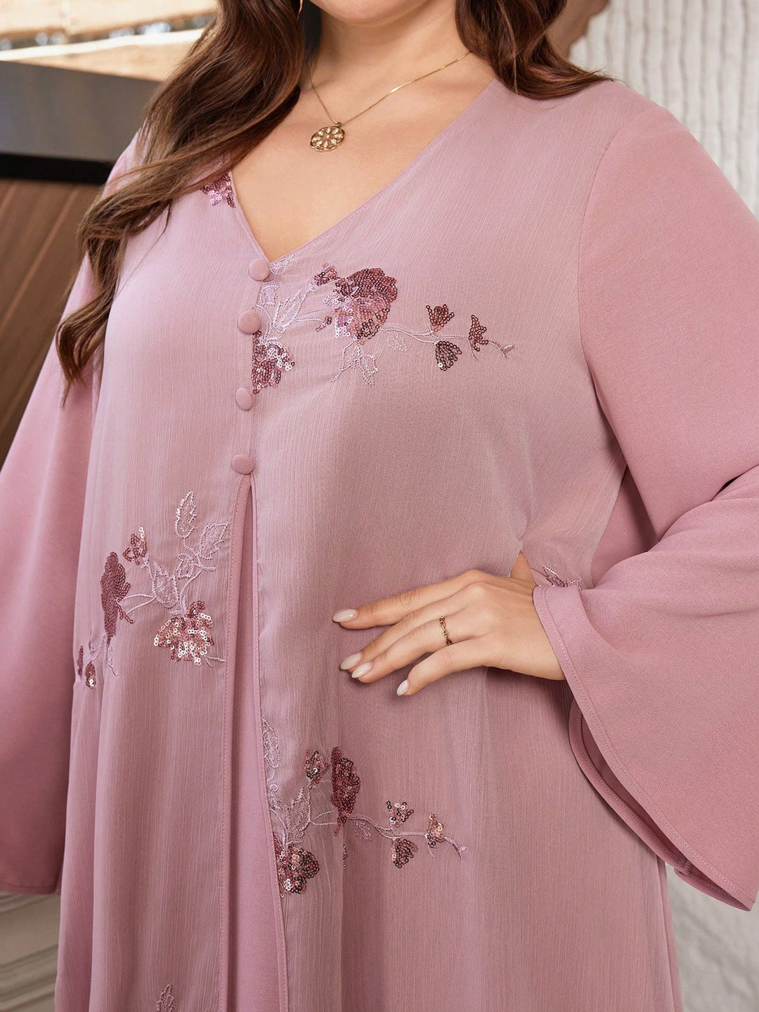 Rochie maxi SHEIN, roz