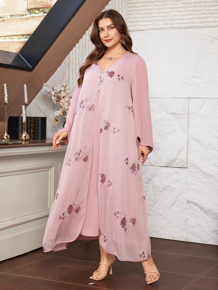 Rochie maxi SHEIN, roz