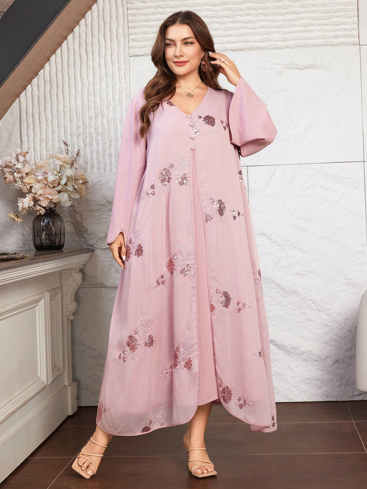 Rochie maxi SHEIN, roz