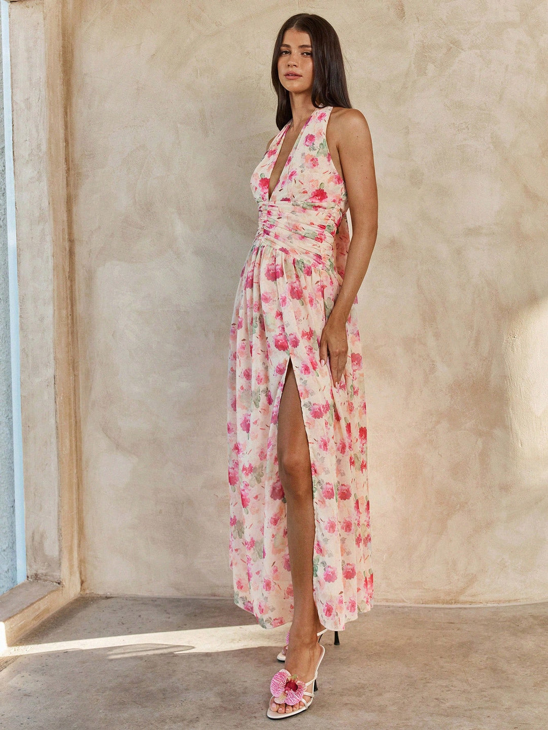 Rochie maxi SHEIN, roz