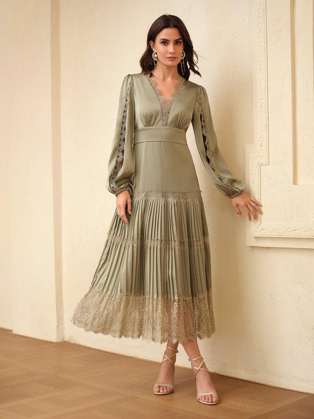 Rochie maxi SHEIN, verde