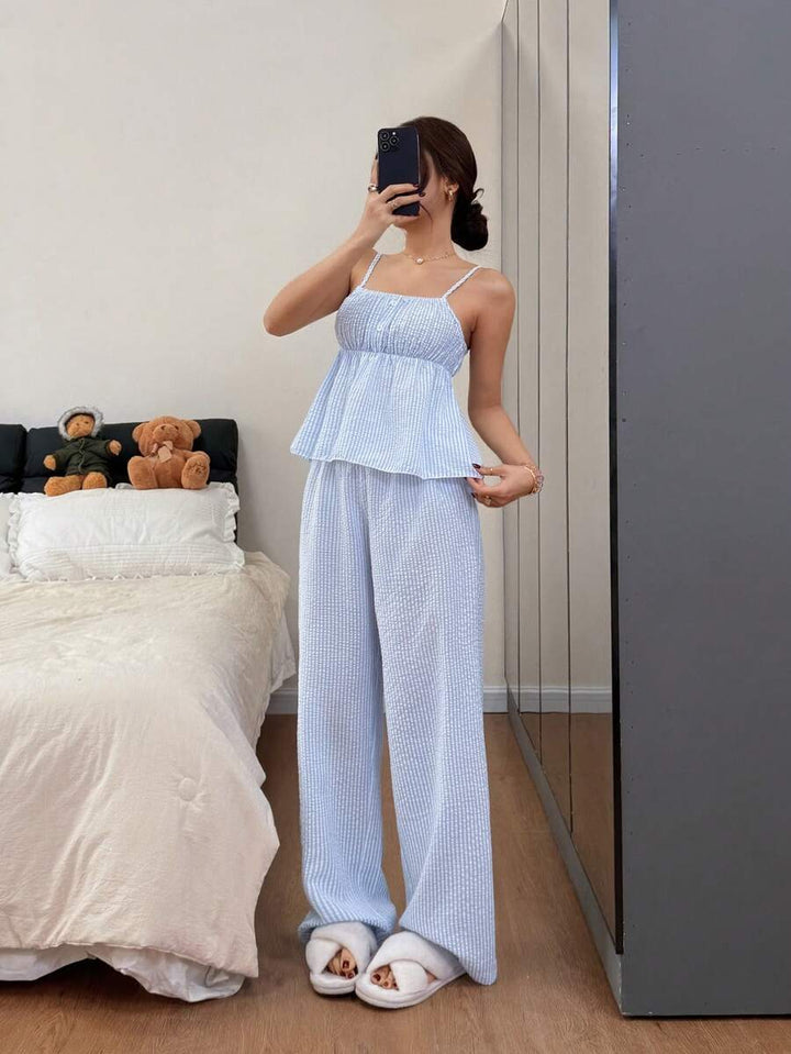 Compleu pijama SHEIN, albastru