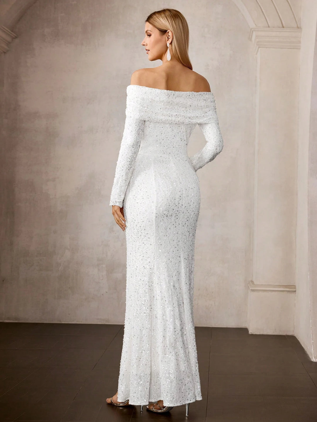 Rochie de ocazie SHEIN, alb