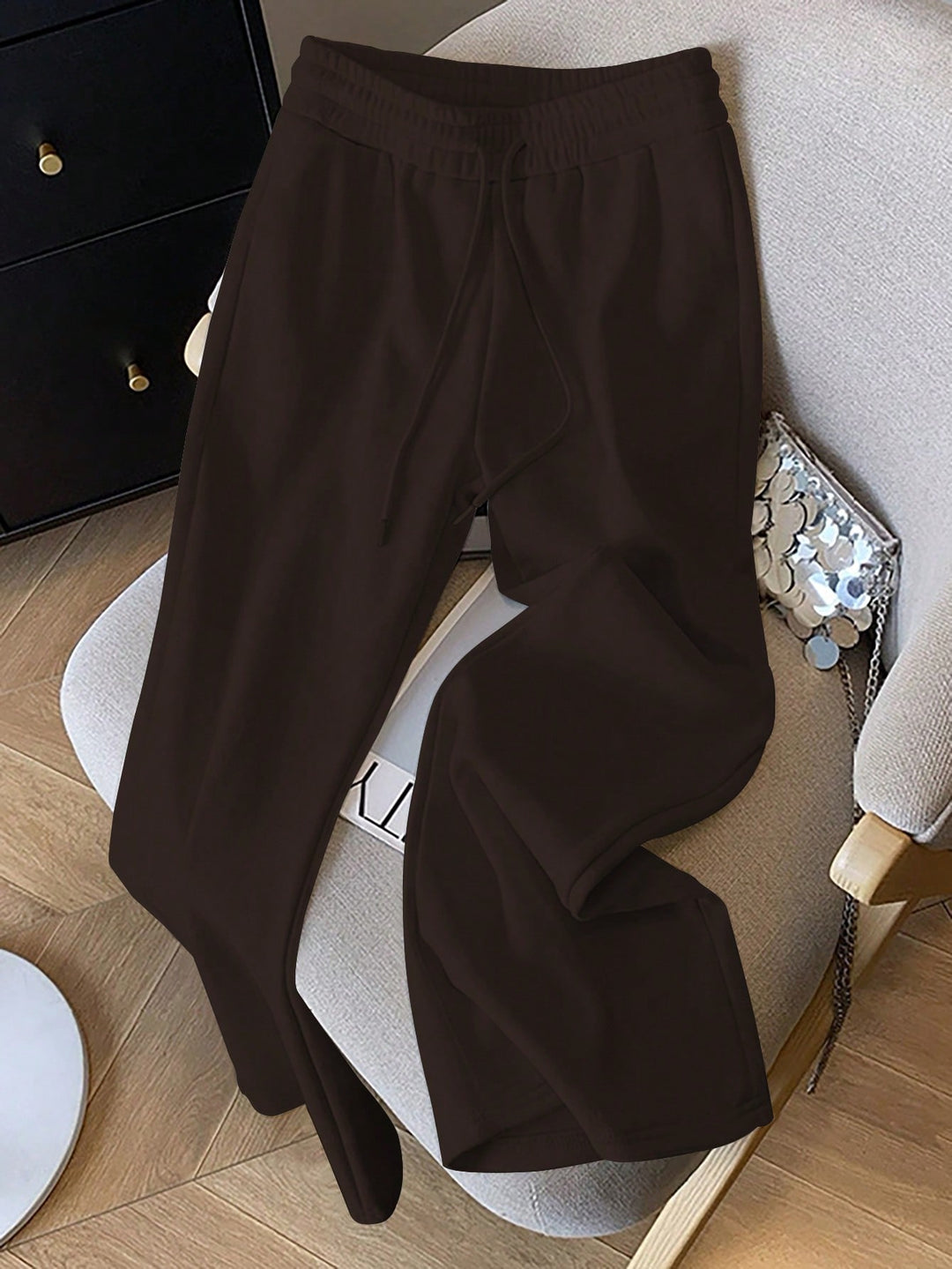 Pantaloni SHEIN, maro
