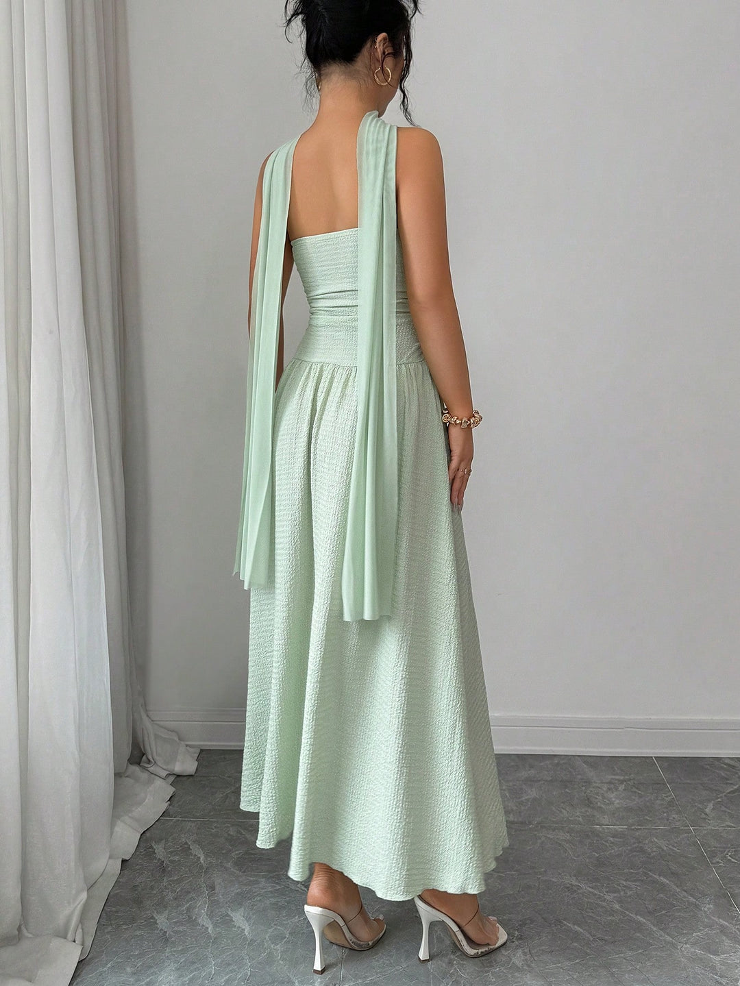 Rochie maxi SHEIN, turcoaz