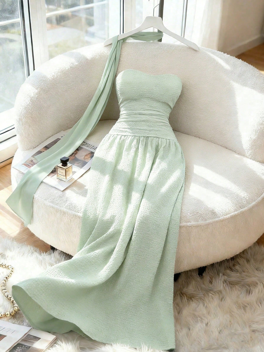 Rochie maxi SHEIN, turcoaz