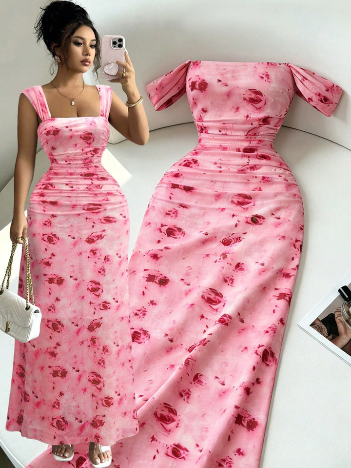 Rochie maxi SHEIN, roz