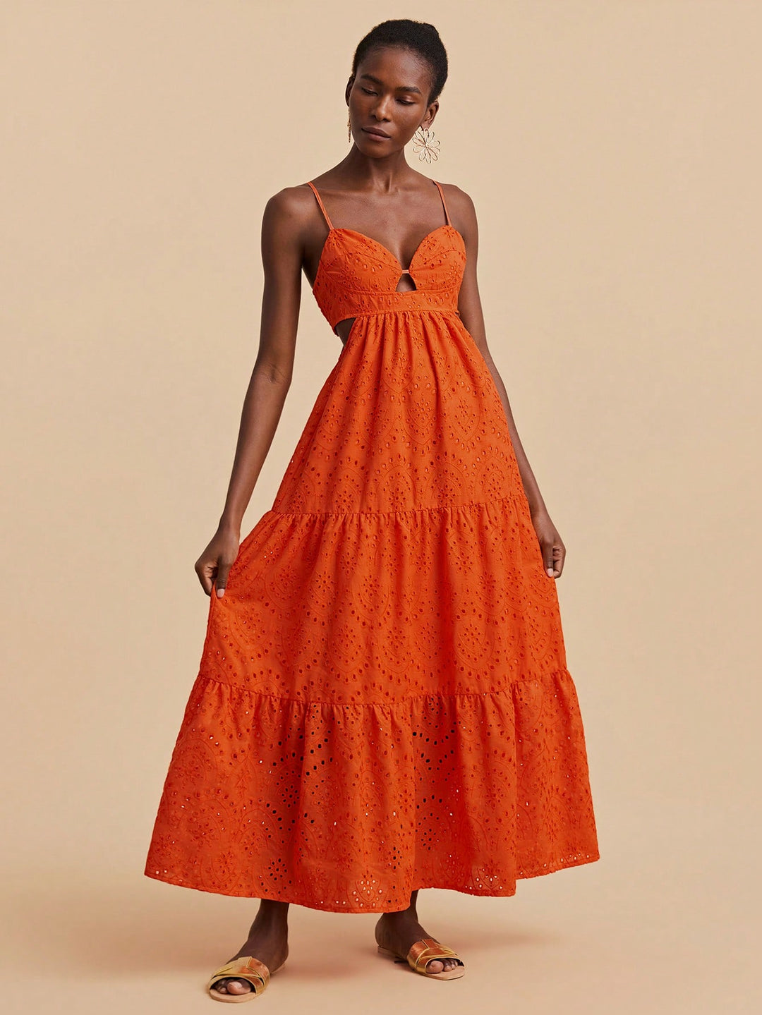 Rochie maxi SHEIN, portocaliu
