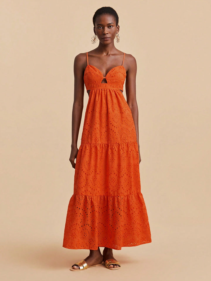Rochie maxi SHEIN, portocaliu