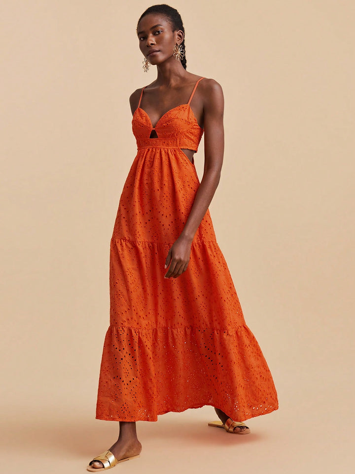 Rochie maxi SHEIN, portocaliu