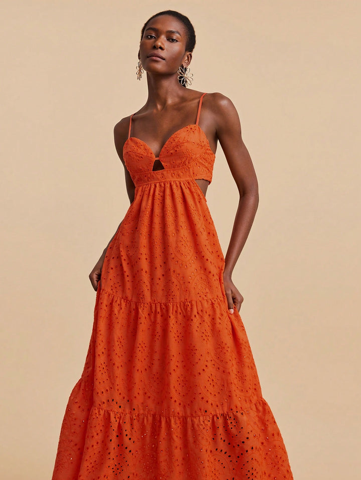 Rochie maxi SHEIN, portocaliu