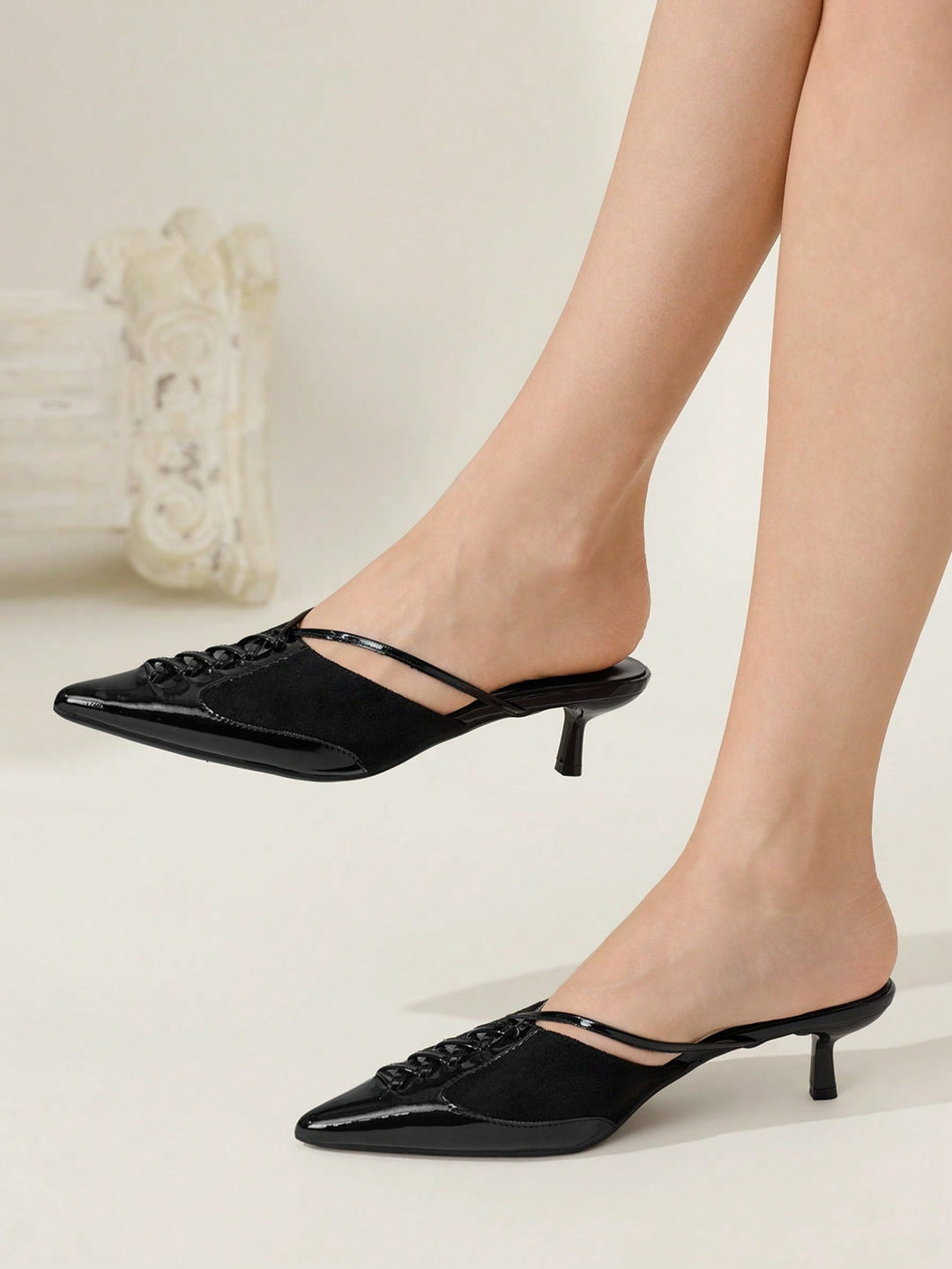 Pantofi cu toc SHEIN, negru