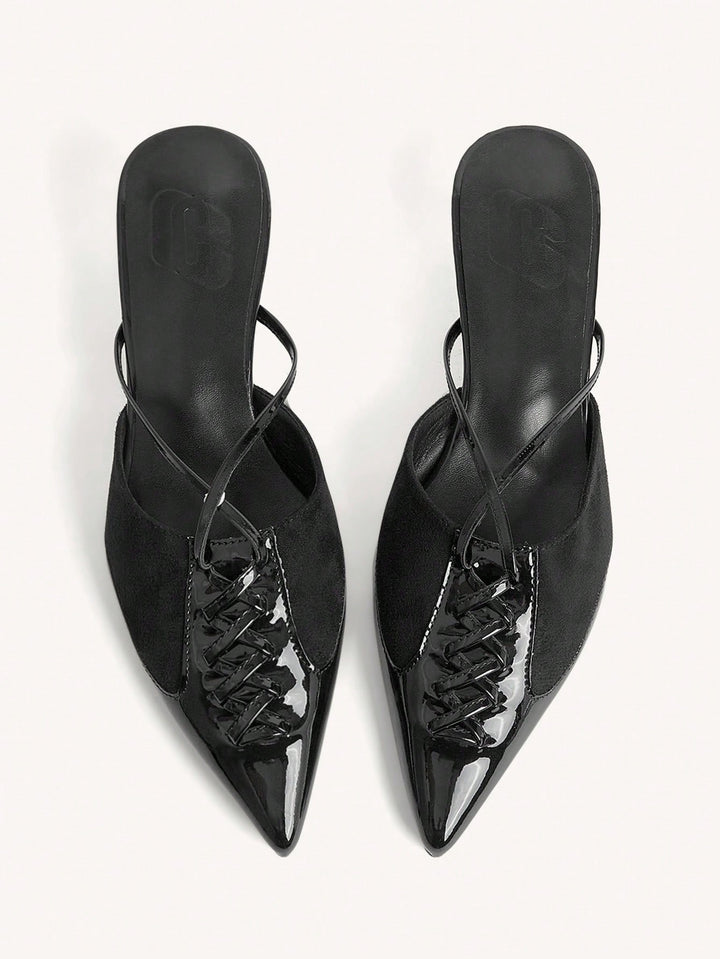 Pantofi cu toc SHEIN, negru