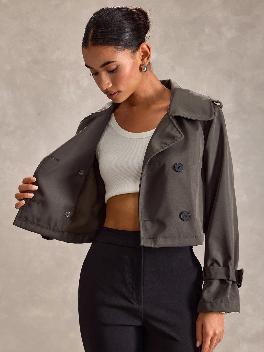 Palton SHEIN, kaki