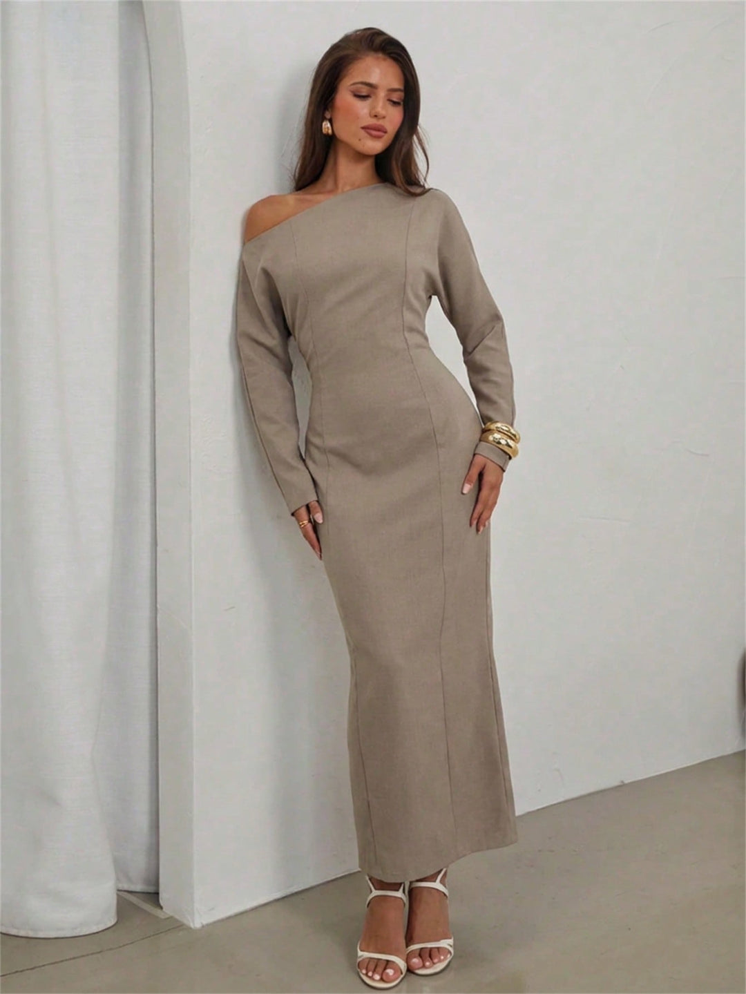 Rochie maxi SHEIN, portocaliu