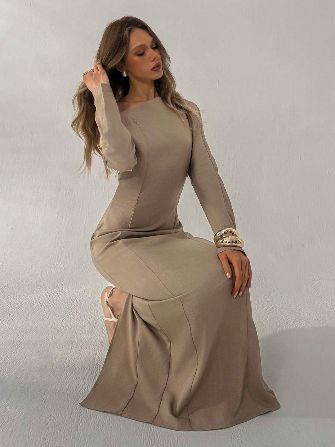 Rochie maxi SHEIN, portocaliu