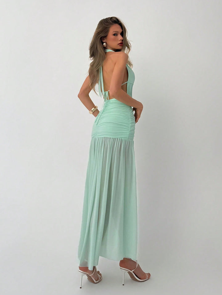 Rochie maxi SHEIN, verde