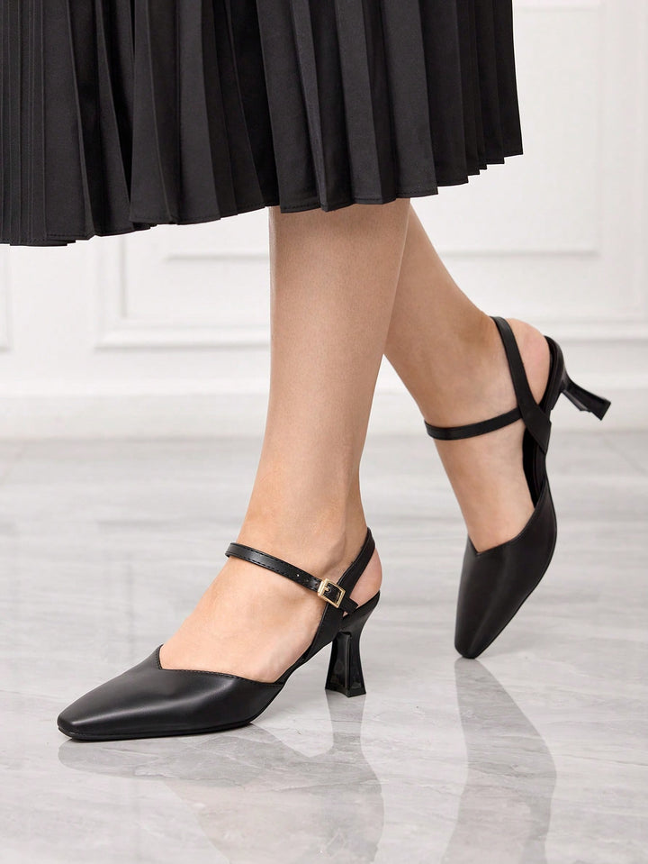Pantofi cu toc SHEIN, negru