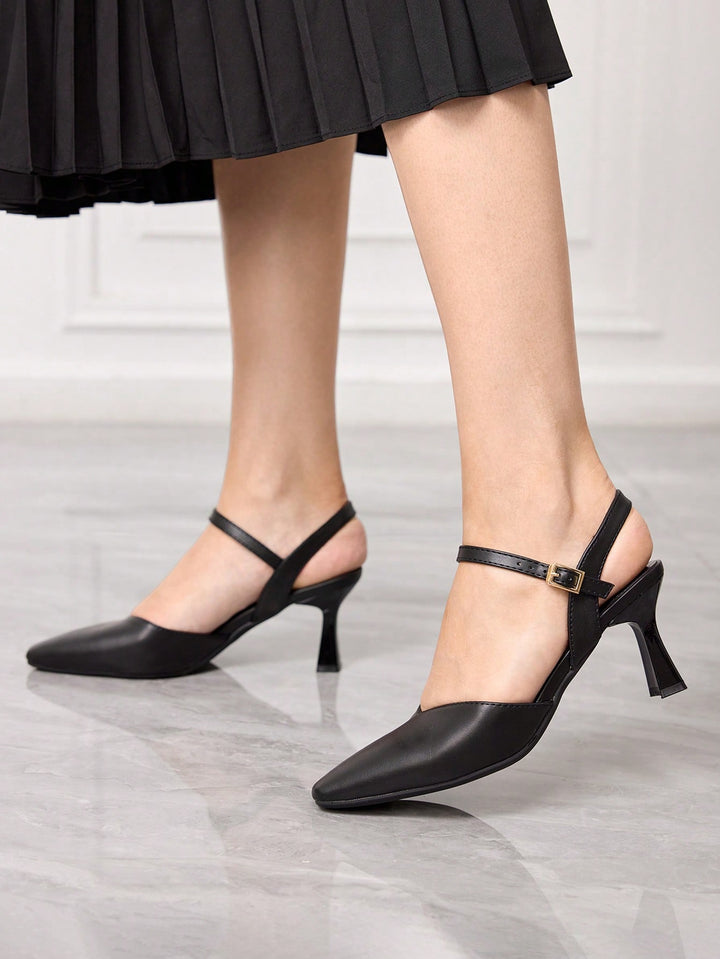Pantofi cu toc SHEIN, negru