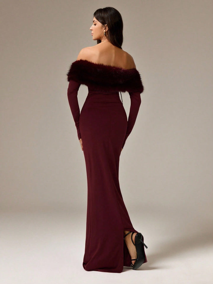 Rochie maxi SHEIN, vișiniu