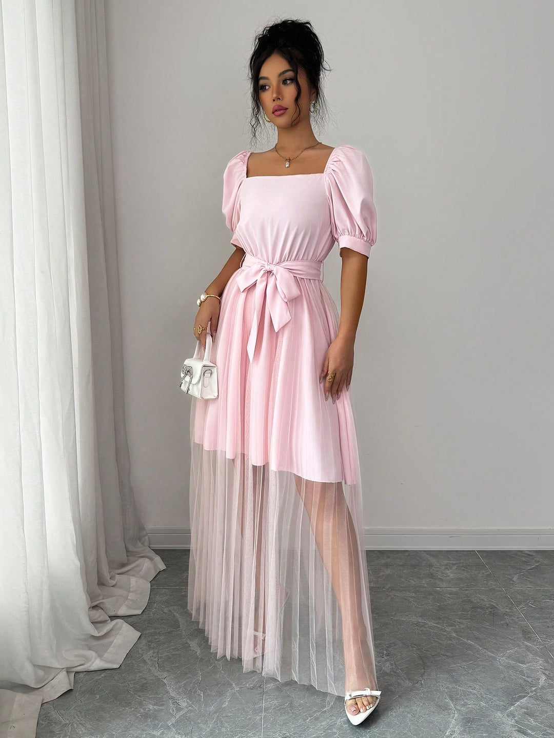 Rochie maxi SHEIN, roz