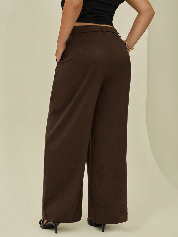 Pantalon de costum SHEIN, maro