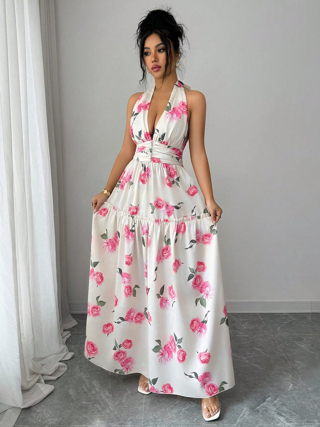 Rochie maxi SHEIN, mix culori