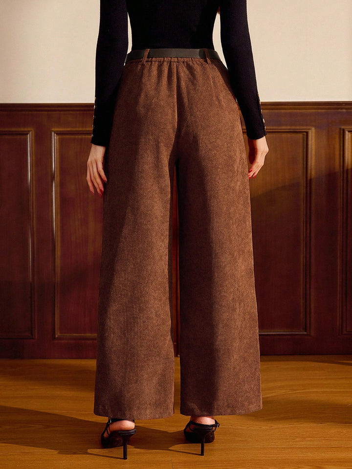 Pantaloni SHEIN, maro